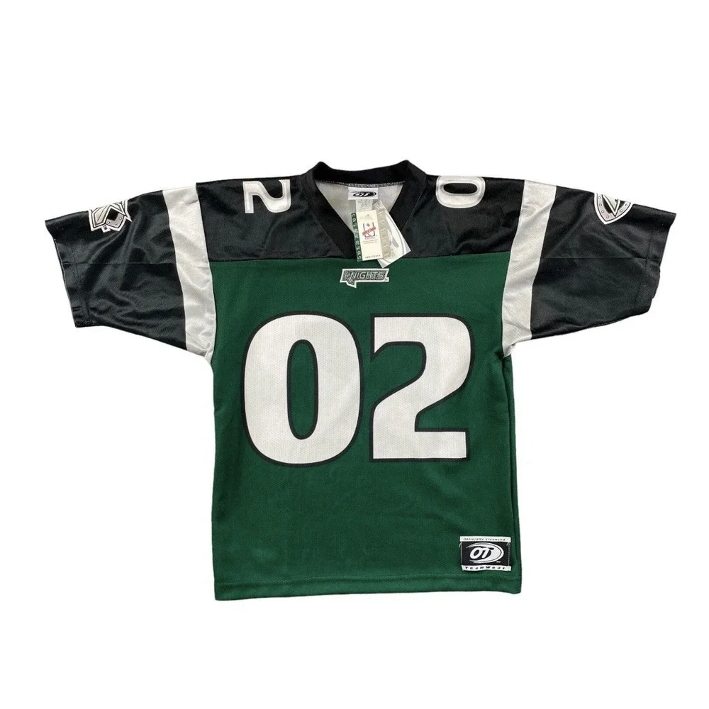 Vintage AK Knights Jersey Arena Football #02 OT Sports‎ Youth L Green Black NWT